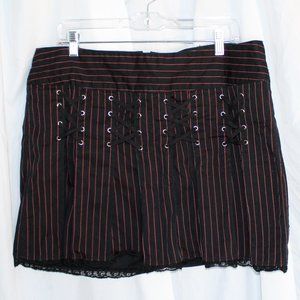 VTG Trip NYC Y2K Reversible Black Pink Skirt SZ 14